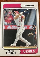 2023 Topps Heritage #5 Mike Trout Los Angeles Angels Baseball Card