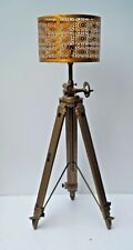 Antique Floor Lighting Lamp Tripod Stand Adjustable Home Decor Without Shade