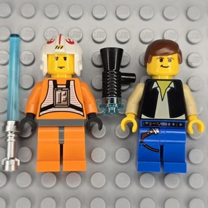 Lego Star Wars Minifigure SW1024 SW1032 Luke Skywalker Han Solo 20th Anniversary - Picture 1 of 4
