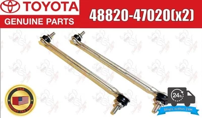 Toyota Lexus Genuine Front Stabilizer Bar Link Set of 2 48820-47020 OEM - Image 1 of 4