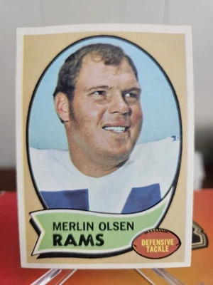 1970 Topps Football Merlin Olsen #237 HOF - Image 1 of 2