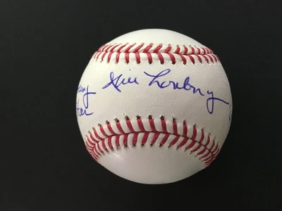 JIM LONBORG BÉISBOL AUTOMÁTICO CON 4 INSCR. DESDE 67' TEMPORADA INSCR. JSA Foto 1 de 4