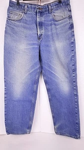Members Mark Mens Blue Jeans Size 36x32 Mid-Rise Straight Fit 100% Cotton Denim - Picture 1 of 8