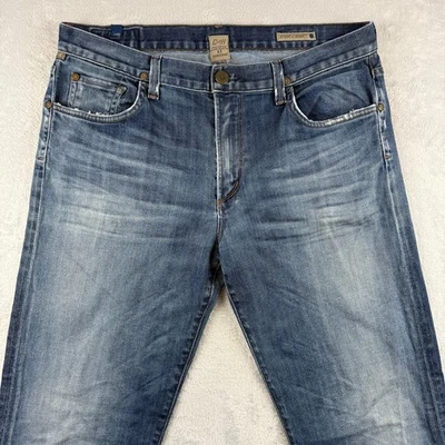 Citizens of Humanity Jeans Mens 36x34 Blue Evans Relaxed Fit Dark Faded Denim - Image 1 of 4