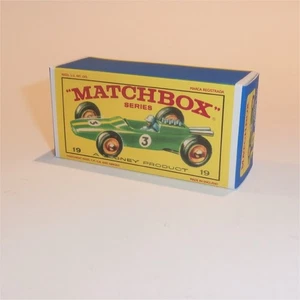 Matchbox Lesney 19d Lotus Racing Car E Style Repro Box - Picture 1 of 4