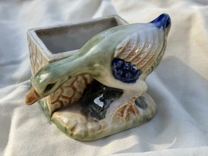 Vintage Small Duck Ceramic Planter Made In Japan 3” X 3” X 3” - Picture 1 of 8