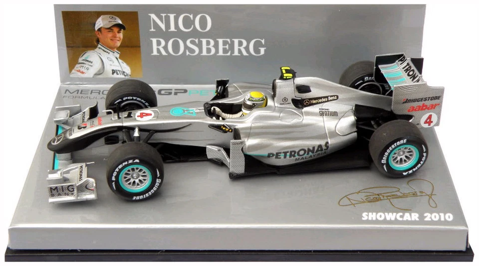 Minichamps Mercedes GP F1 Team Showcar 2010 - Nico Rosberg 1/43 Scale - Image 1 of 1