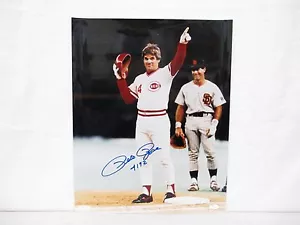 Pete Rose Signed Cincinnati Reds Record Breaking Hit King 16X20 Photo JSA I58681 - Picture 1 of 3