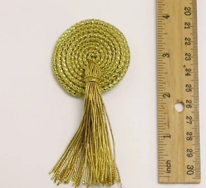 Medallion Tassels Old & Foil Gold 4" (100mm) 4 pieces - Picture 1 of 1