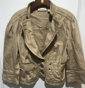 DKNY Jeans Women’s Beige Brown Jacket Size Medium - Picture 1 of 6