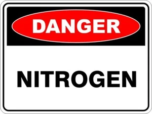NITROGEN - SELF ADHESIVE STICKER / DECAL / SIGN | HEALTH & SAFETY - Picture 1 of 7