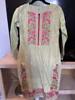 1-Piece Light Green And Pink Kurta With Embroidery