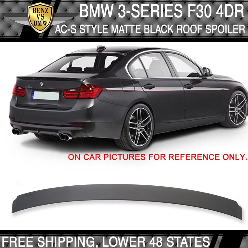 Fits 12-18 BMW 3-Series F30 4Dr AC Style Rear Roof Spoiler Wing ABS Matte Black Foto 1 de 4