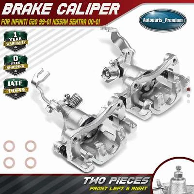 2x Pinza de freno con soporte para Infiniti G20 99-01 Nissan Sentra 00-01 lateral trasero Foto 1 de 4