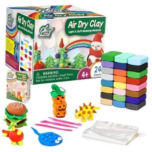 Clay Kit - Colors Air Dry Clay, Gift for Boys & Girls Age 4+ Year Old, DIY 24 - Picture 1 of 7