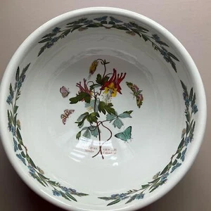 Portmeirion Botanic Garden 9 in Salad Serving Bowl Columbine Crest Backstamp 80s - Picture 1 of 7