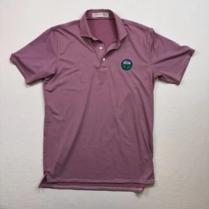 Holderness Bourne Polo Shirt Mens M Red White STRIPED The Perkins CAROLINAS GOLF - Picture 1 of 19