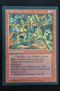 Magic The Gathering MTG GOBLIN WARRENS Fallen Empires LP Lightly Played - Picture 1 of 2