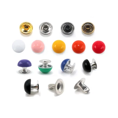 5mm-12mm Dome Cap Rivets Studs Round Rivet for Leather Craft Bag Belt Clothing - Image 1 of 4
