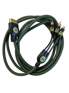 Green Monster S-Video Cable Original Microsoft XBOX Gold Tip 10ft - Picture 1 of 5