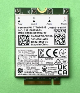 Dell OEM WWAN DW5821e-eSIM T77W968.48 LTE 4G 05NFCC Latitude 7300 7310 - Bild 1 von 3
