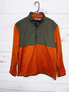 G.H. Bass & Co Herren Pullover Jacke Größe XL orange grau Druckknöpfe langarm - Bild 1 von 11