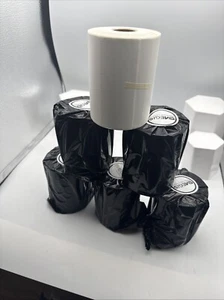 4x1,5" Direkte Thermische Etiketten Perforiert Menge 6 Rollen 1" Rohrmitten Barcode - Bild 1 von 3