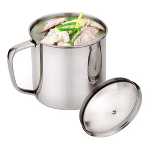 Steel D Shape Cup Water Mug 300ml Capacity Coffee Y6V7 HOT T2D9 - Foto 1 di 9