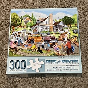 Bits and Pieces Departure Day by Sandy Rusinko 300 Piece Puzzle Camping Trailer