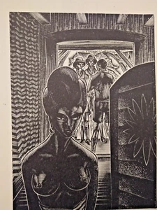 SEXY ๐ 1930 Lynd Ward Original Art Deco "Nude in Doorway" - Picture 1 of 8