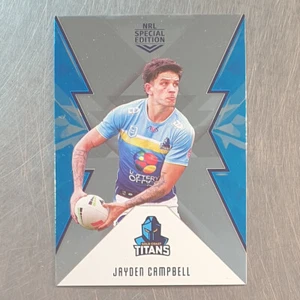 2025 NRL Best & Less Gold Coast Titans Jayden Campbell Silver Card SP06 - Picture 1 of 2