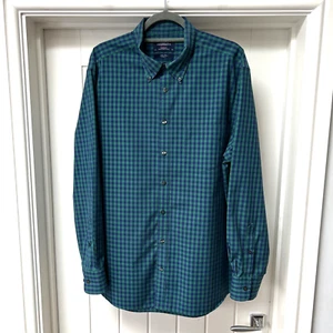 Camisa Charles Tyrwhitt Para Hombre XL Azul Verde Cuadros Sin Hierro Calce Ajustado Abotonada - Imagen 1 de 13