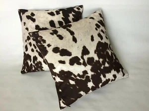 NEW Set of 2 Covers Cushion Cases Pillow 18''*18",Faux Cowhide Cow Print - Picture 1 of 5