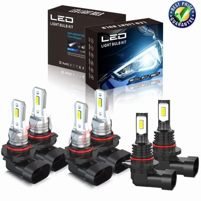 For GMC Canyon 2004 2005 2006 2007-2012 6PCS LED Headlights High+Low Fog Lights Foto 1 de 4