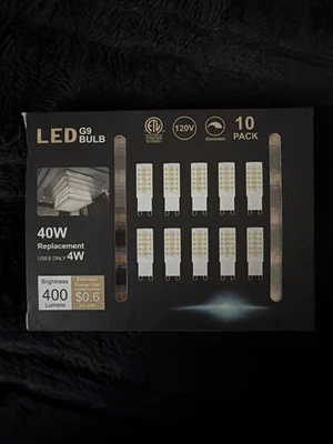 LED G9 Bulb 40W Replacement Uses Only 4W, 400 Lumens, 10 Pack, 120V, Ships Free! - Image 1 of 2