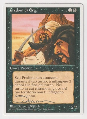 Signed Italian Erg Raiders Proof LP 4th Artist Dameon Willich 1995 MTG Magic AP! - Image 1 of 2