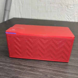 AUVIO Pbt600 PORTABLE BLUETOOTH SPEAKER Red In Color Blue Light Flashes Works - Picture 1 of 9