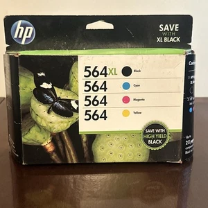 HP Genuine 564 XL Combo Pack Black Cyan Magenta Yellow Color CZ141FN OEM - Picture 1 of 1