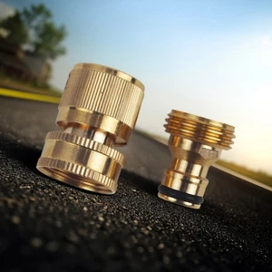 4PAIR Garden Hose Quick Connector 3/4" GHT Thread Solid Brass Connection Fitti11 - Picture 1 of 10