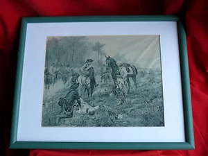 Guerra franco prusiana SOLDADO ALEMÁN HERIDO Von Boddien c 1899 Fotograbado - Imagen 1 de 2