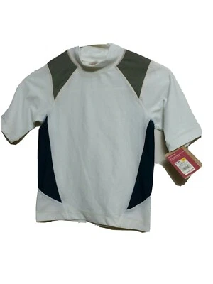 Mossimo Boy NUEVA PEQUEÑA 6/7 50+ Playa Surf Natación Blanca Rush Gurad Camiseta Sólida (#f2 Foto 1 de 4