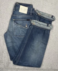 Vintage LRG Selvedge Denim Jeans Mens Blue Button Fly Straight Y2K Made In USA - Picture 1 of 22