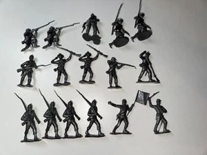 Marx Reissue ACW 54mm Confederate Plastic Toy Soldiers Silver Color - Picture 1 of 10