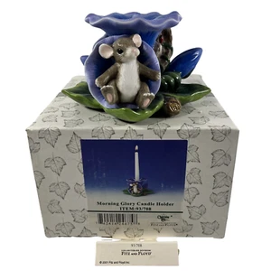 Fitz and Floyd Charming Tails Morning Glory Candle Holder 2001 VTG Mouse 93/708B - Picture 1 of 10