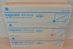 Konica Minolta A0V30HH A0V30CH A0V306H Toner CMY f. Magicolor 1600 1650 NEU - Bild 1 von 2