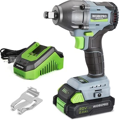 WORKPRO 20V Cordless Impact Wrench 1/2 in  LED Work Light and Belt Clip Included - Image 1 of 4