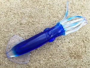 3D SQUIRT SQUID 9" FISHING LURE GREAT FOR DREDGES DAISY CHAINS - BLUE *SPECIAL - Picture 1 of 1