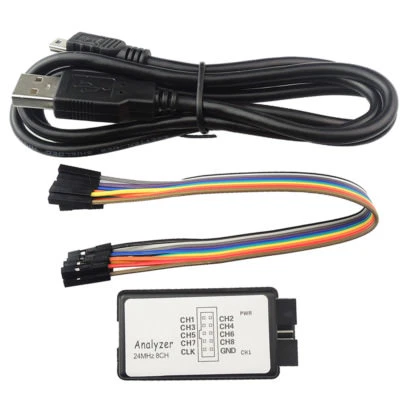 USB Logic Analyzer 24MHZ 8 Channel 12C UART SPI IIC CAN 1Wire Debug For ARM FPGA - Image 1 of 4