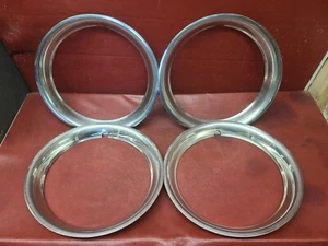 1986-2000 16" Dodge 3/4 Ton Pickup Truck Van Stainless Beauty Trim Ring SET 4 - Picture 1 of 16