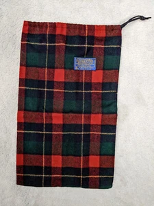 Pendleton Wool Plaid Drawstring Travel Shoe Bag Dust Bag 15.5" x 9.5" - Picture 1 of 7